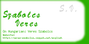 szabolcs veres business card